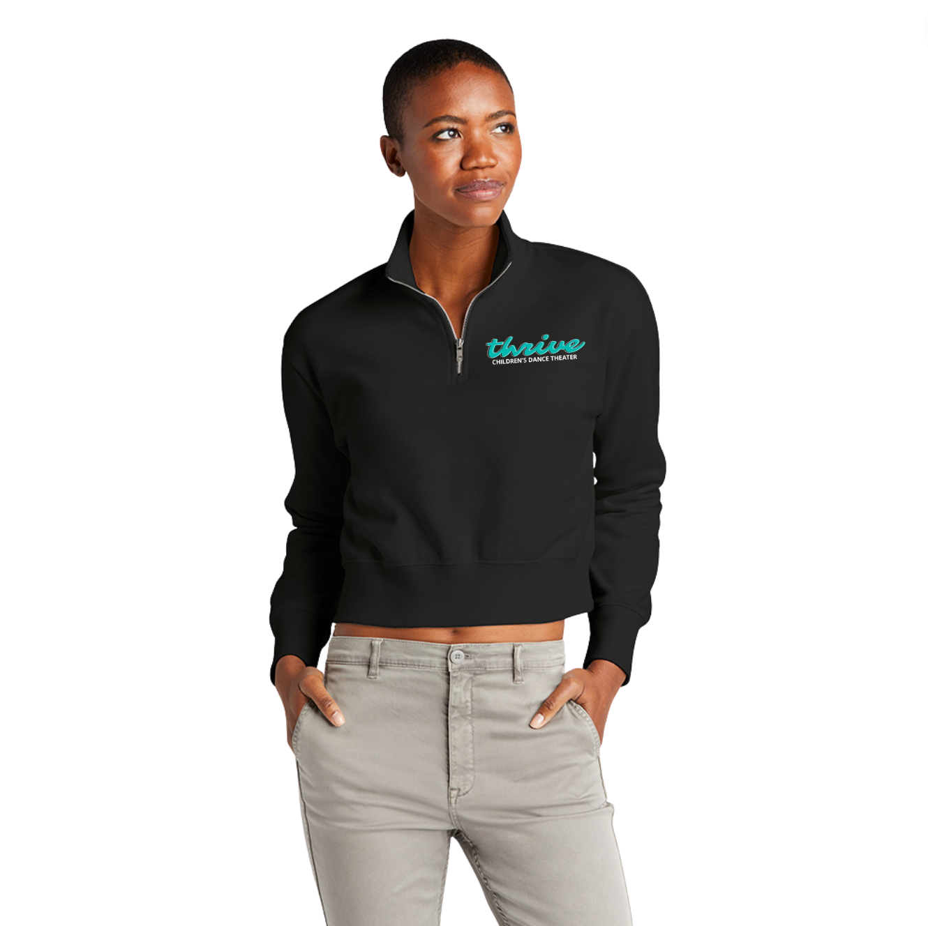 Women's Cropped Fleece 1/2 Zip