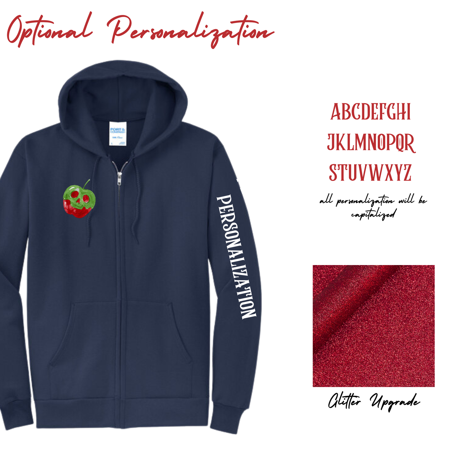 Snow White Full Zip Hoodie