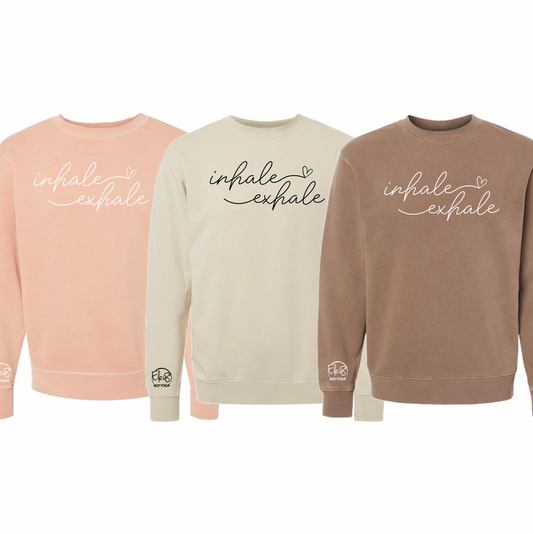 Inhale Exhale Fleece Crewneck Sweatshirt