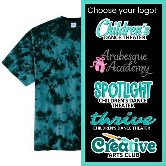 CDT Black/Teal Tie-Dye T-shirt